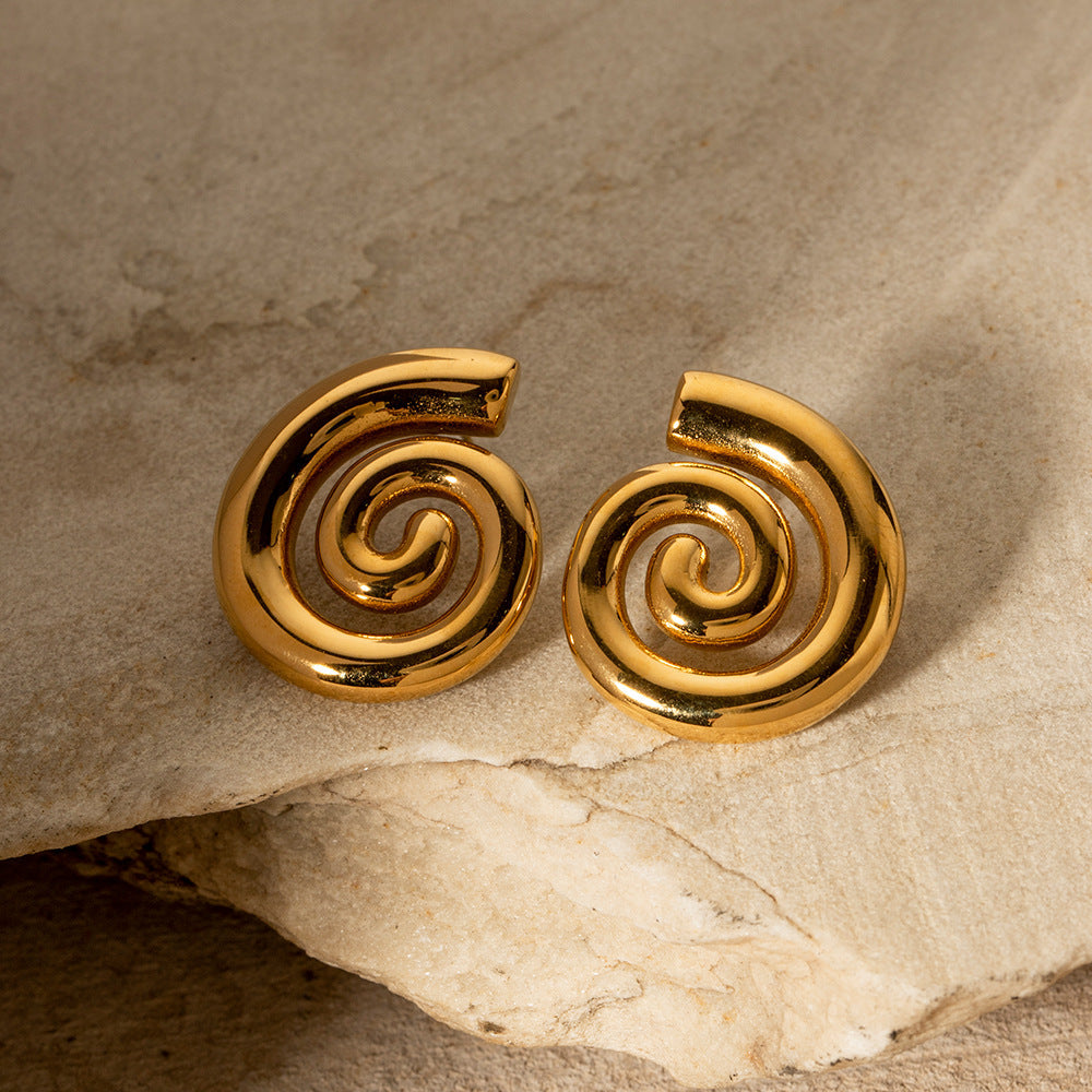 Lella – Elegante Spiral-Ohrringe