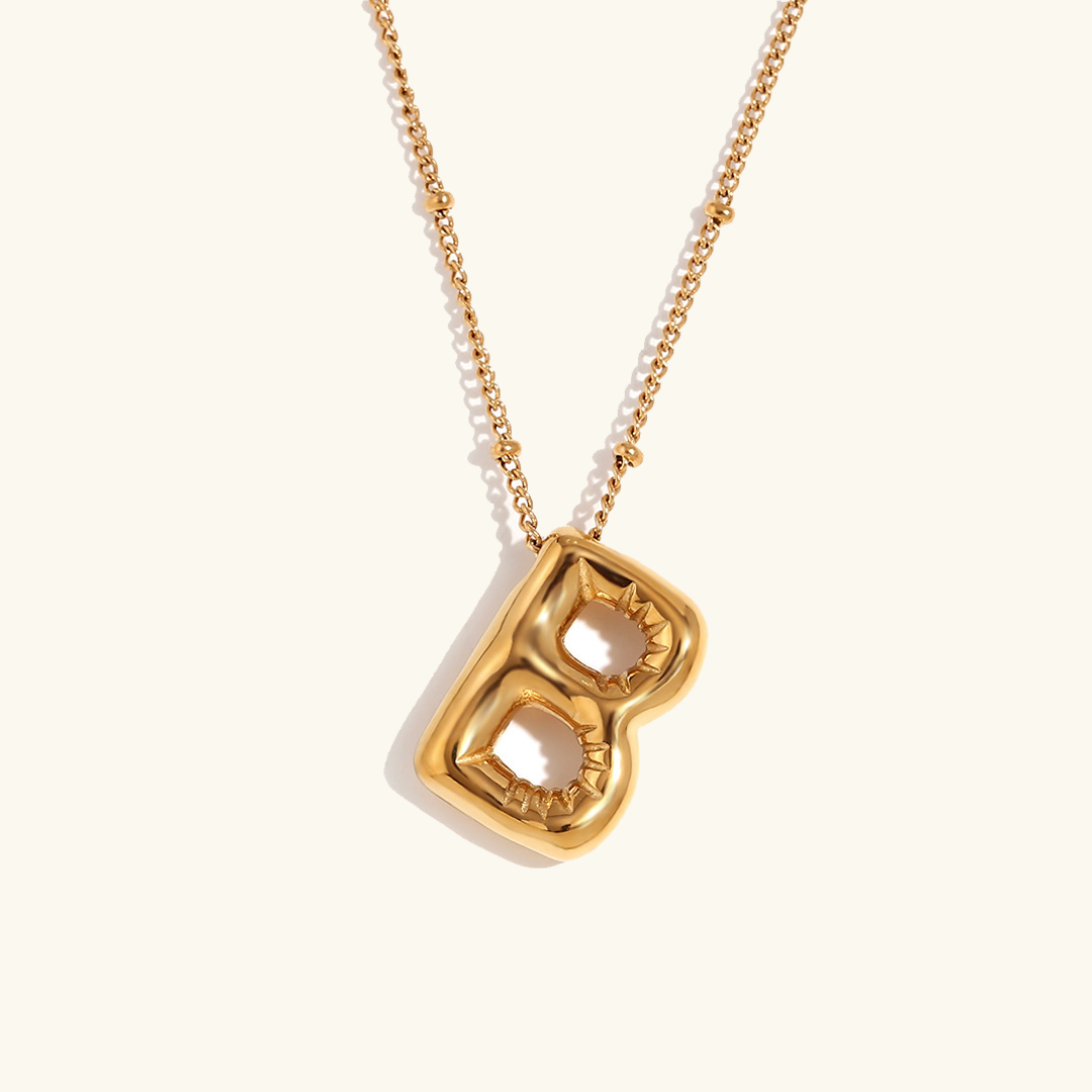 Ballon Gold Initiale Halskette