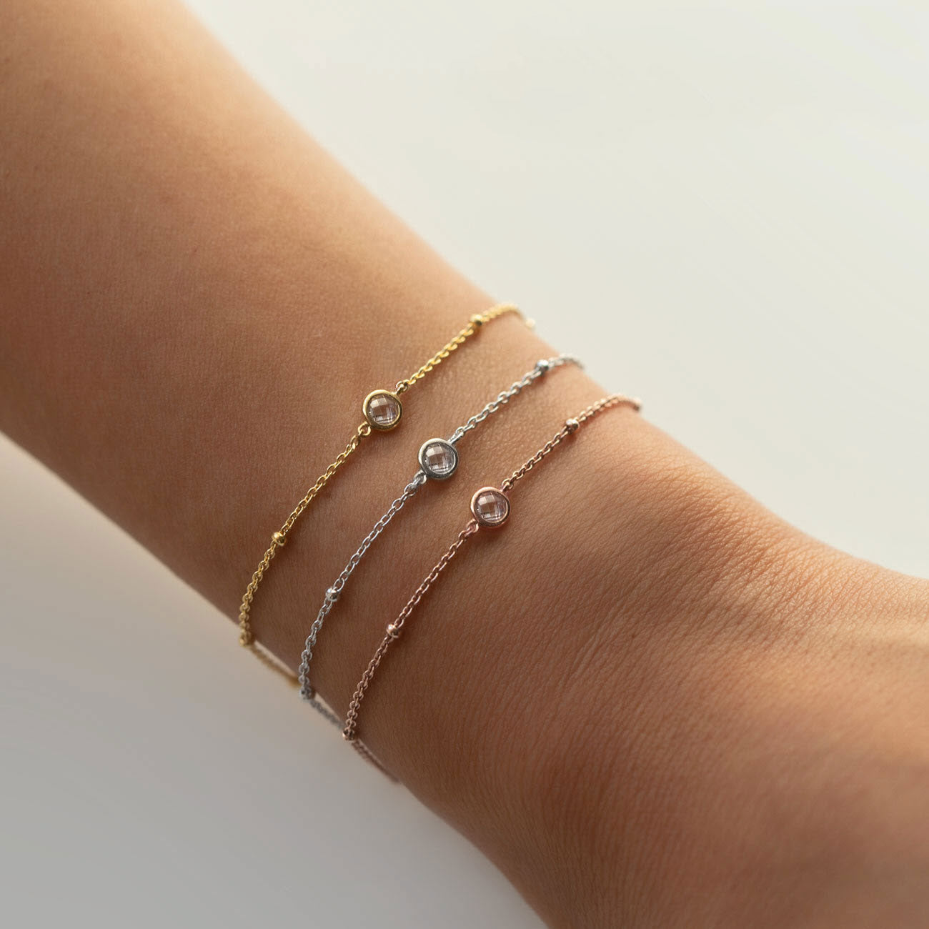 Hana - Kristallperlen-Kettenarmband