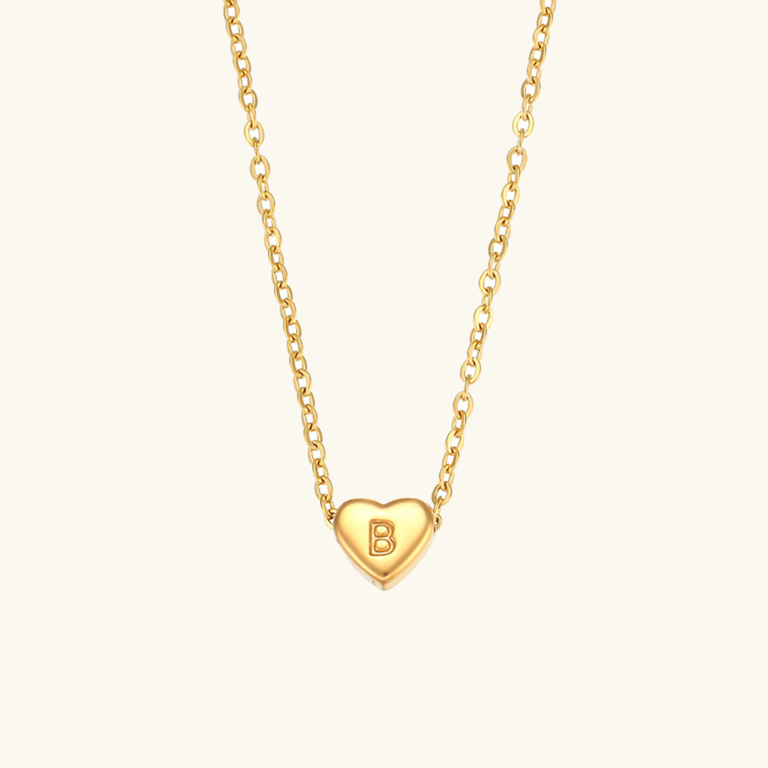 Herz - Initiale Gold Halskette
