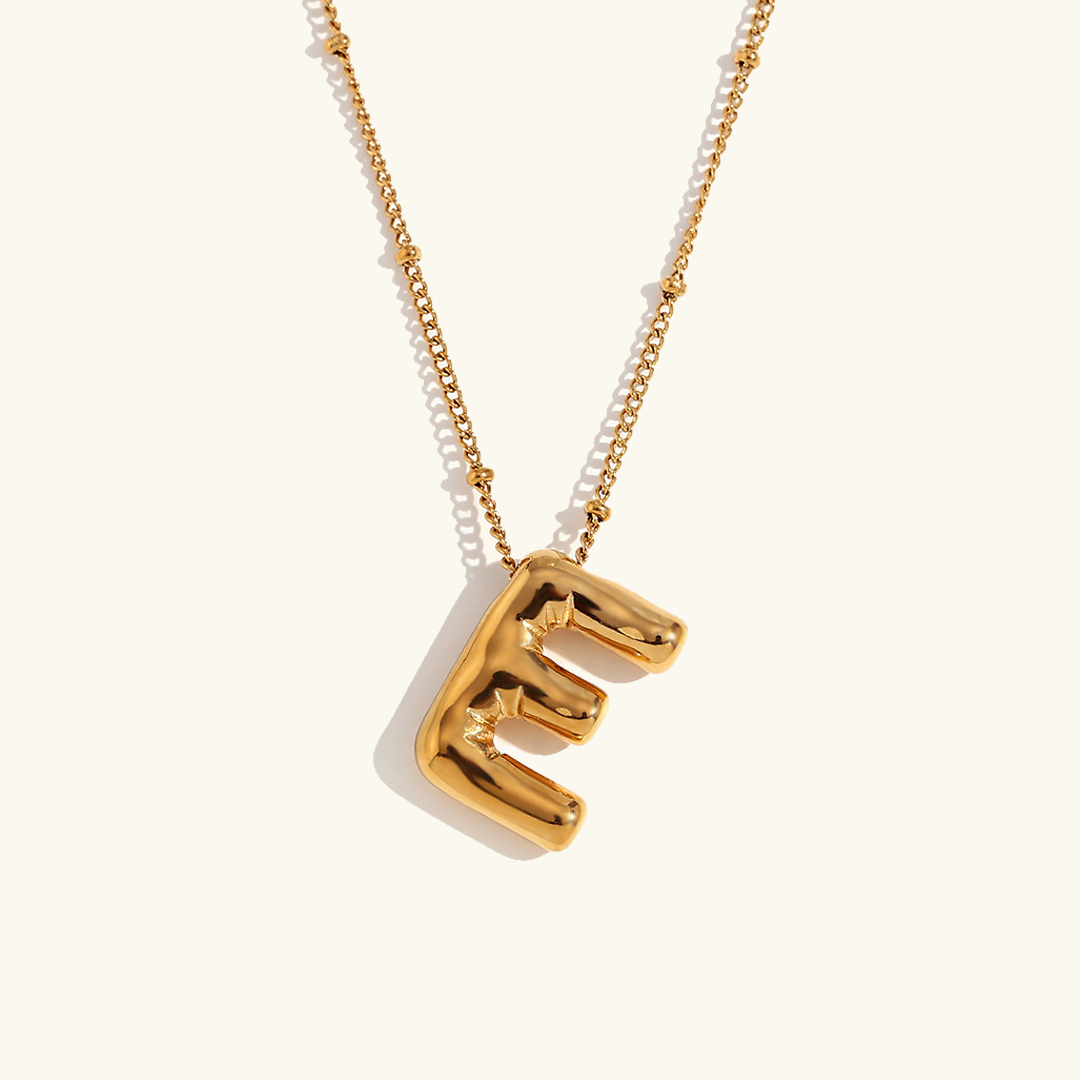 Lina – Halskette Ballonbuchstabe Gold