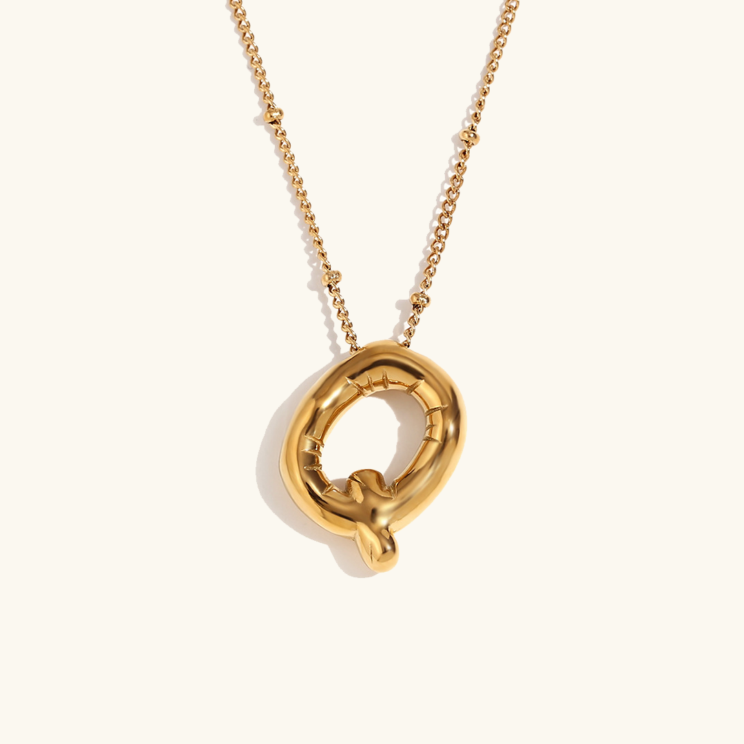 Lina – Halskette Ballonbuchstabe Gold