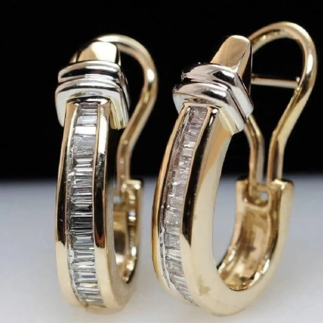 Raffinierter Glanz - Vintage Gold und Diamant Ohrringe