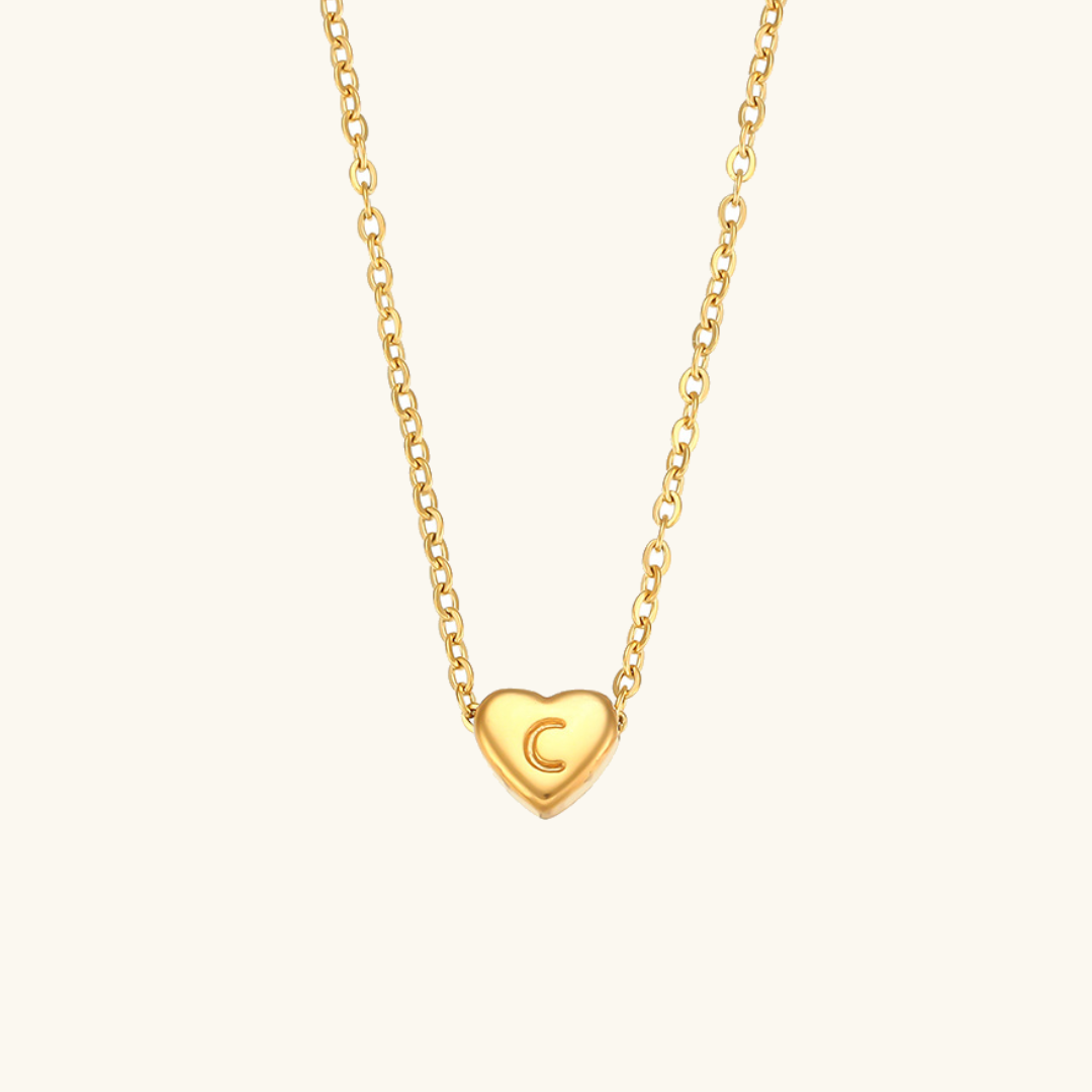 Herz - Initiale Gold Halskette