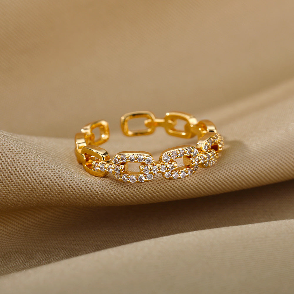 Jillian – Eleganter Minimalistischer Doppel-Layer Ring