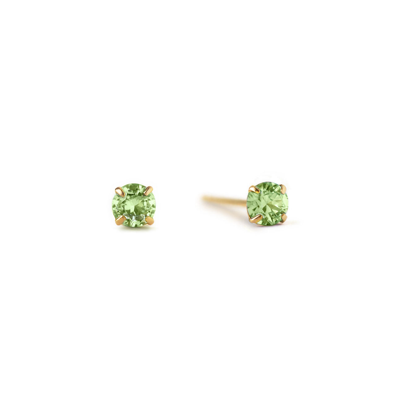 Geburtsstein Winzige Ohrstecker (Peridot)