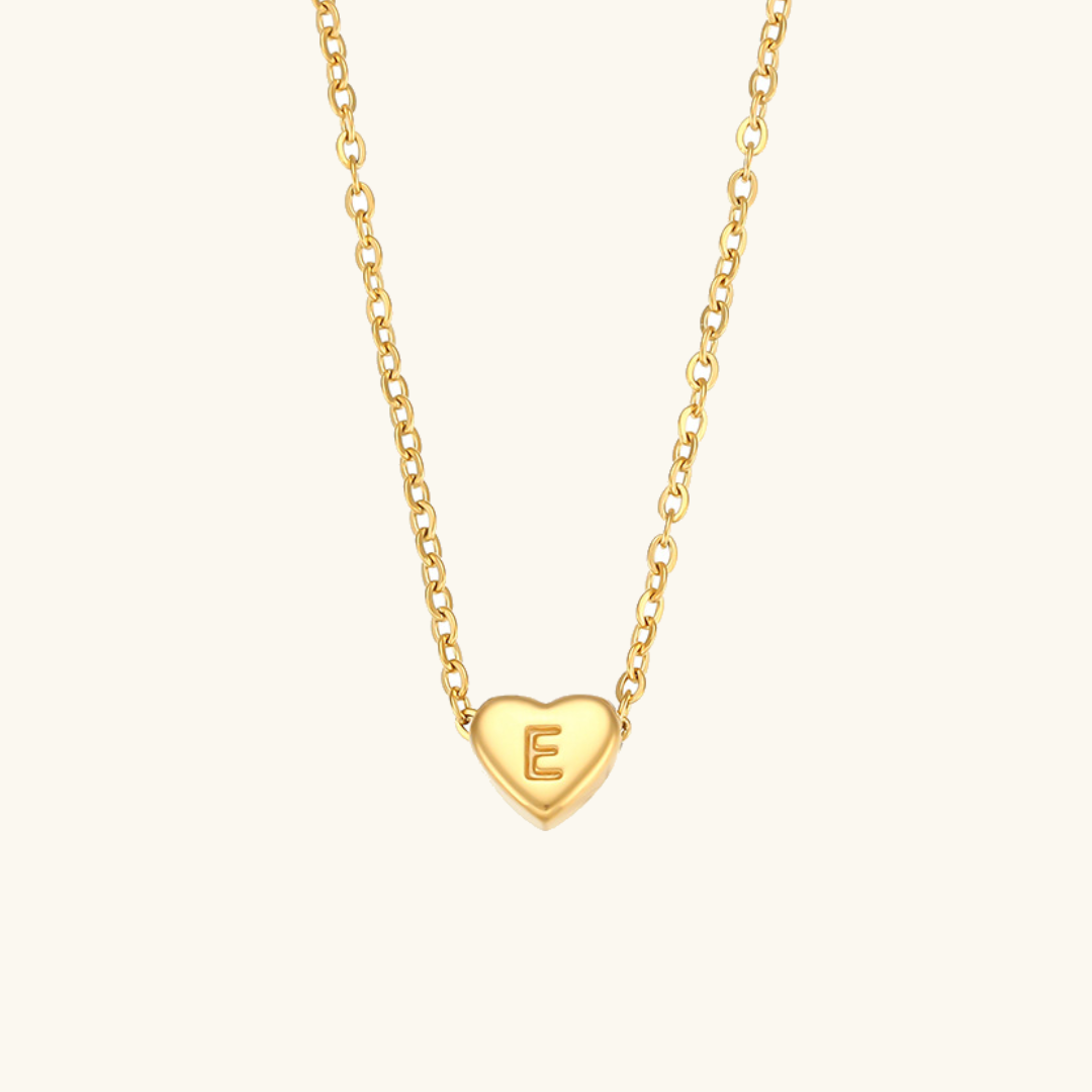 Herz - Initiale Gold Halskette
