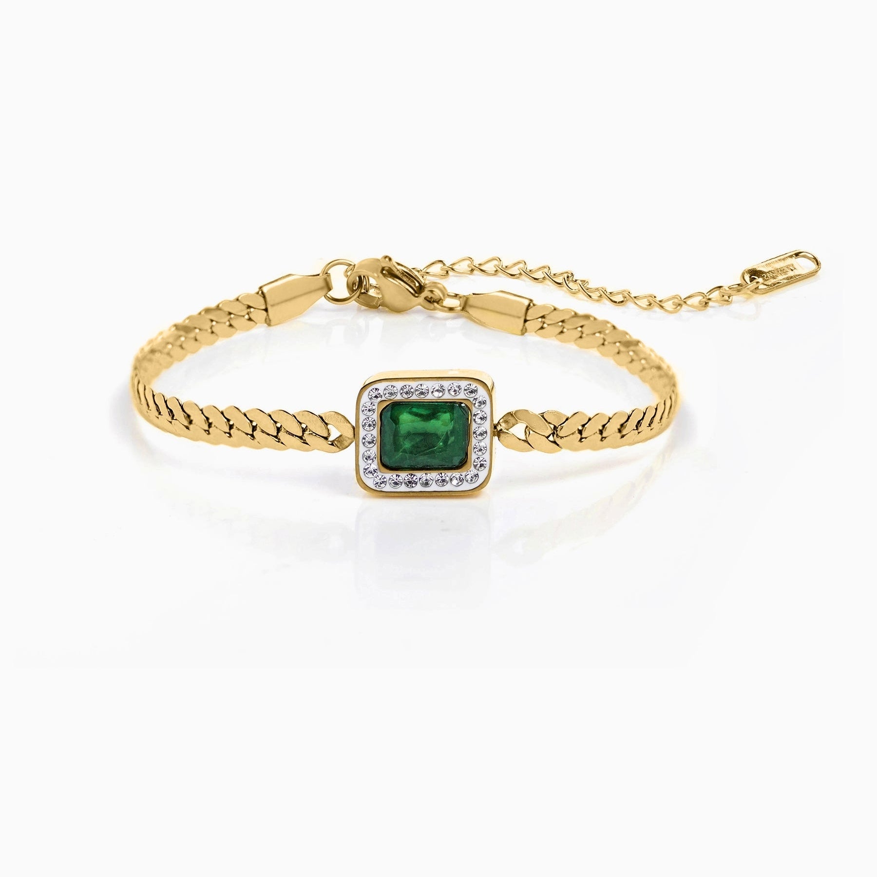 Esmeralda – Elegante grüne Zirkonia-Armband