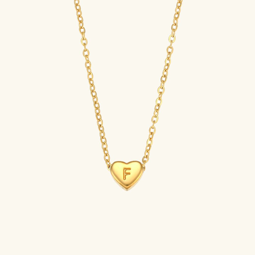 Herz - Initiale Gold Halskette