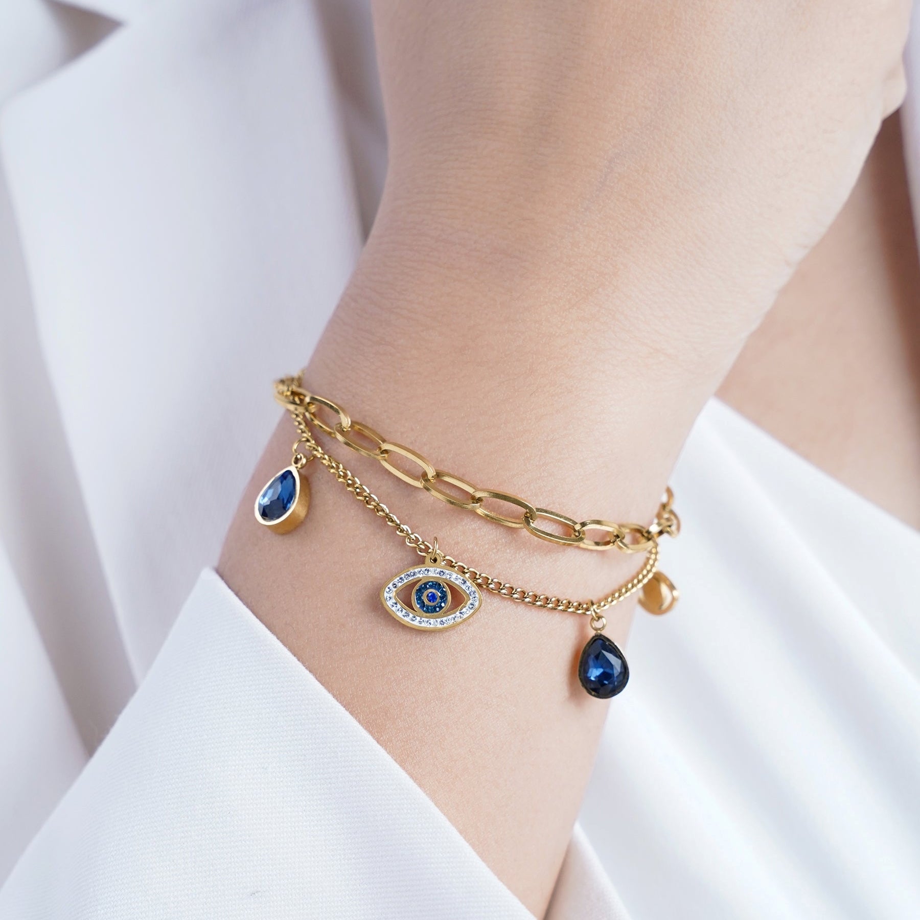 Cris – Doppelschichtiges dickes Kettenarmband