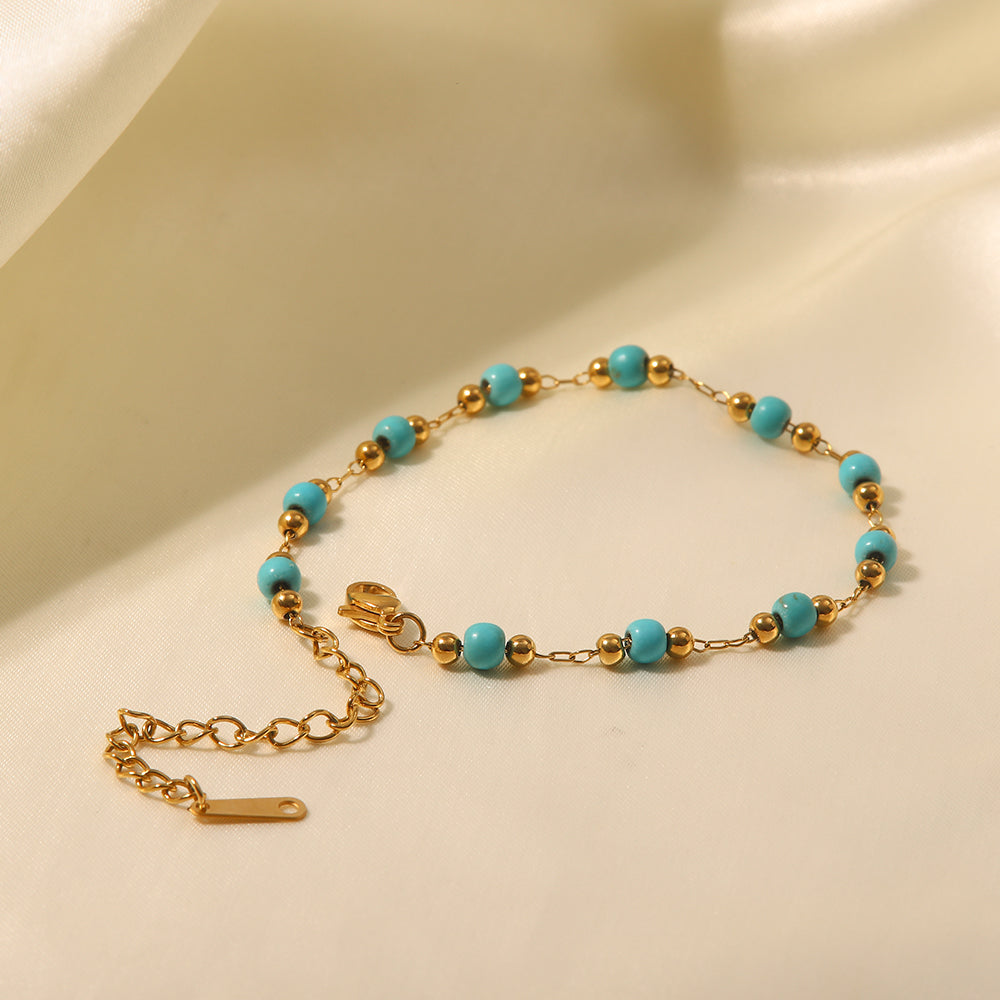 Evania – Vintage-Halskette Gold mit Doppelreihe Perlen