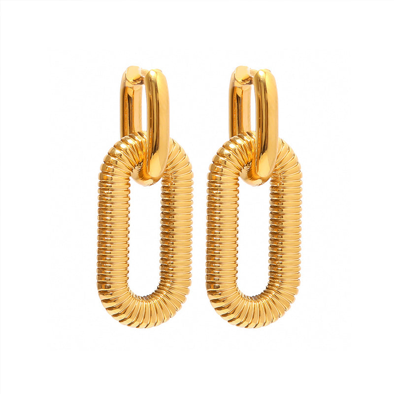 Nina – Doppelte Elegante Ovale Creolen