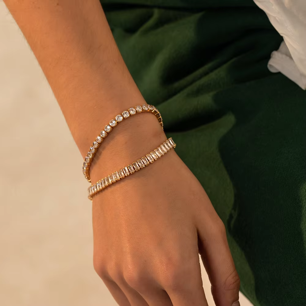 Elincia – Tennis-Kettenarmband mit Zirkon