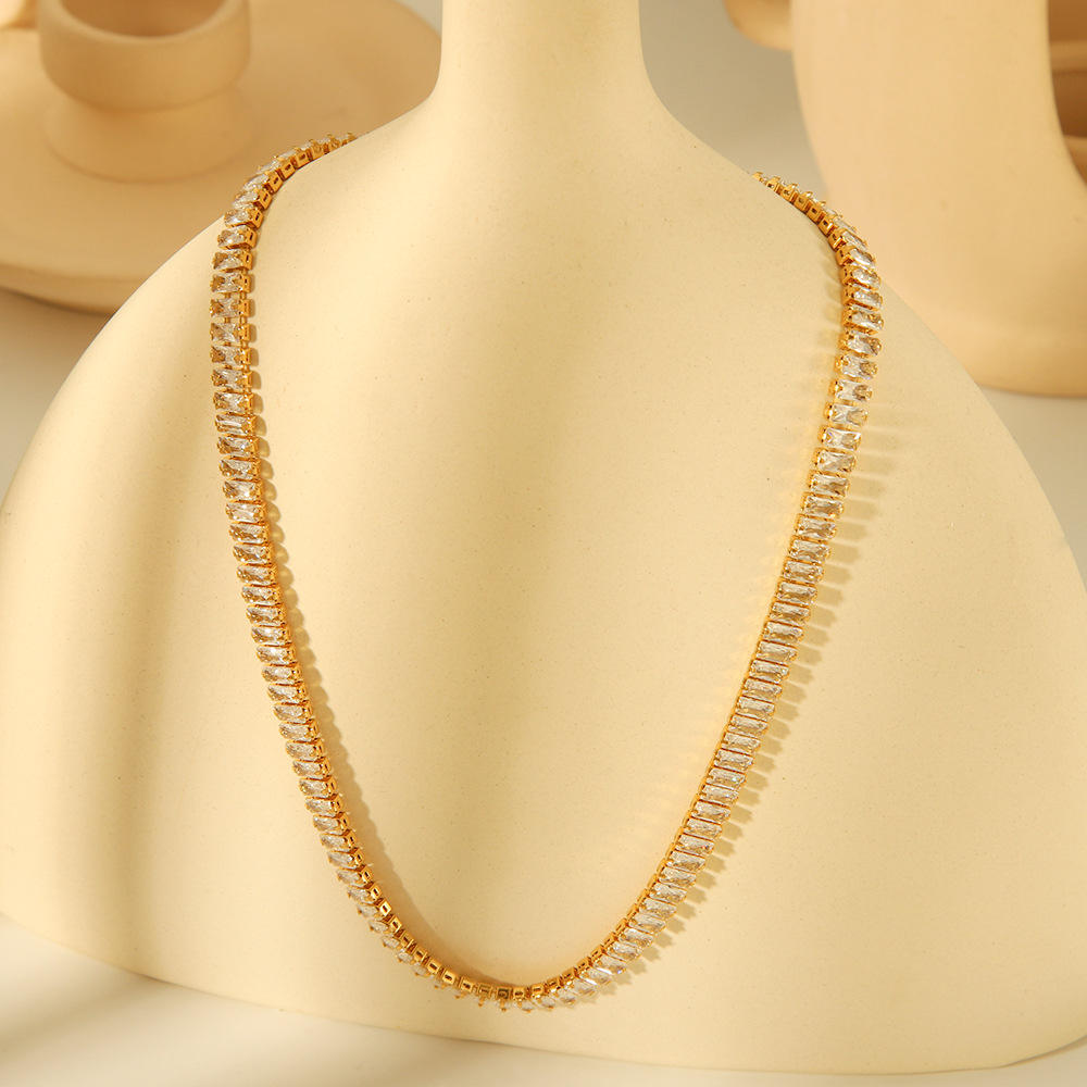 Nancy – Collier Kette Vollständig Besetzt mit Zirkonen