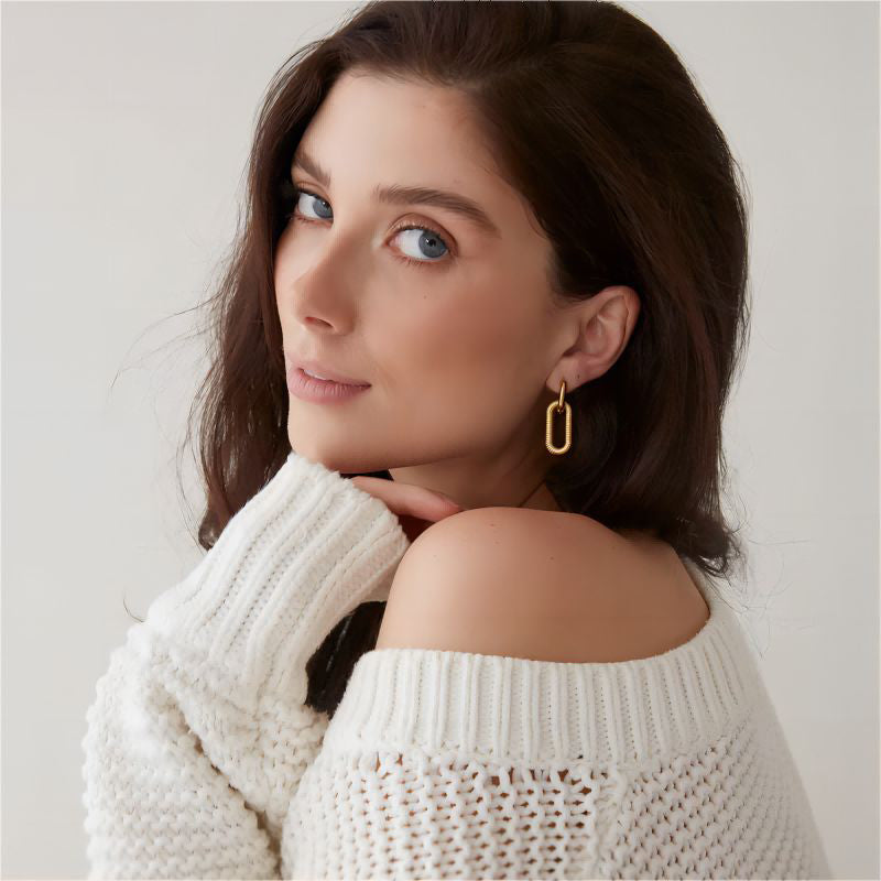 Nina – Doppelte Elegante Ovale Creolen
