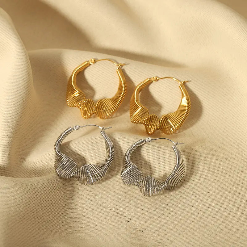 Ines – Draht-Kreolen Retro Beschichtet Gold