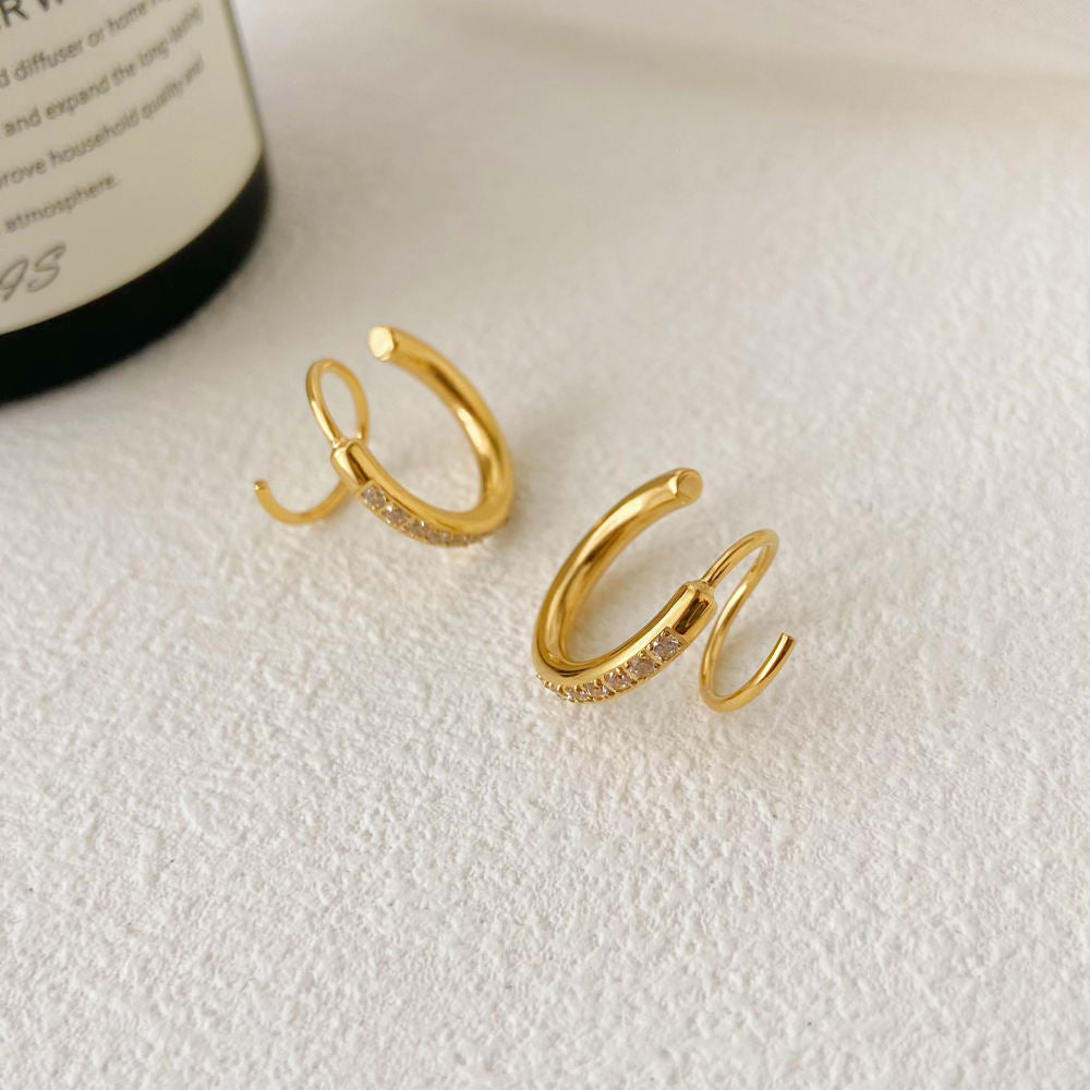 Spiréa – Mini-Kreolen mit Spirale und Zirkon