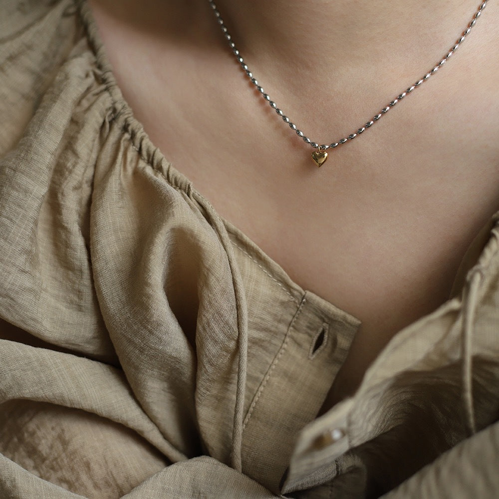 Aline – Kette Liebe Zweifarbig Gold & Silber