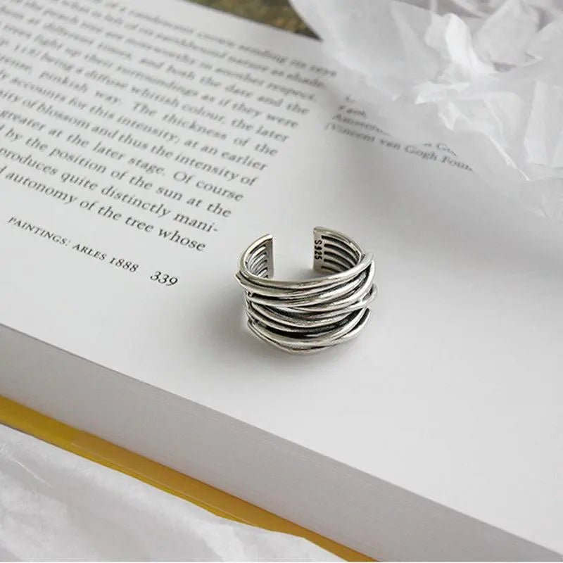 Elvie – Verstellbarer Silber-Layer-Ring