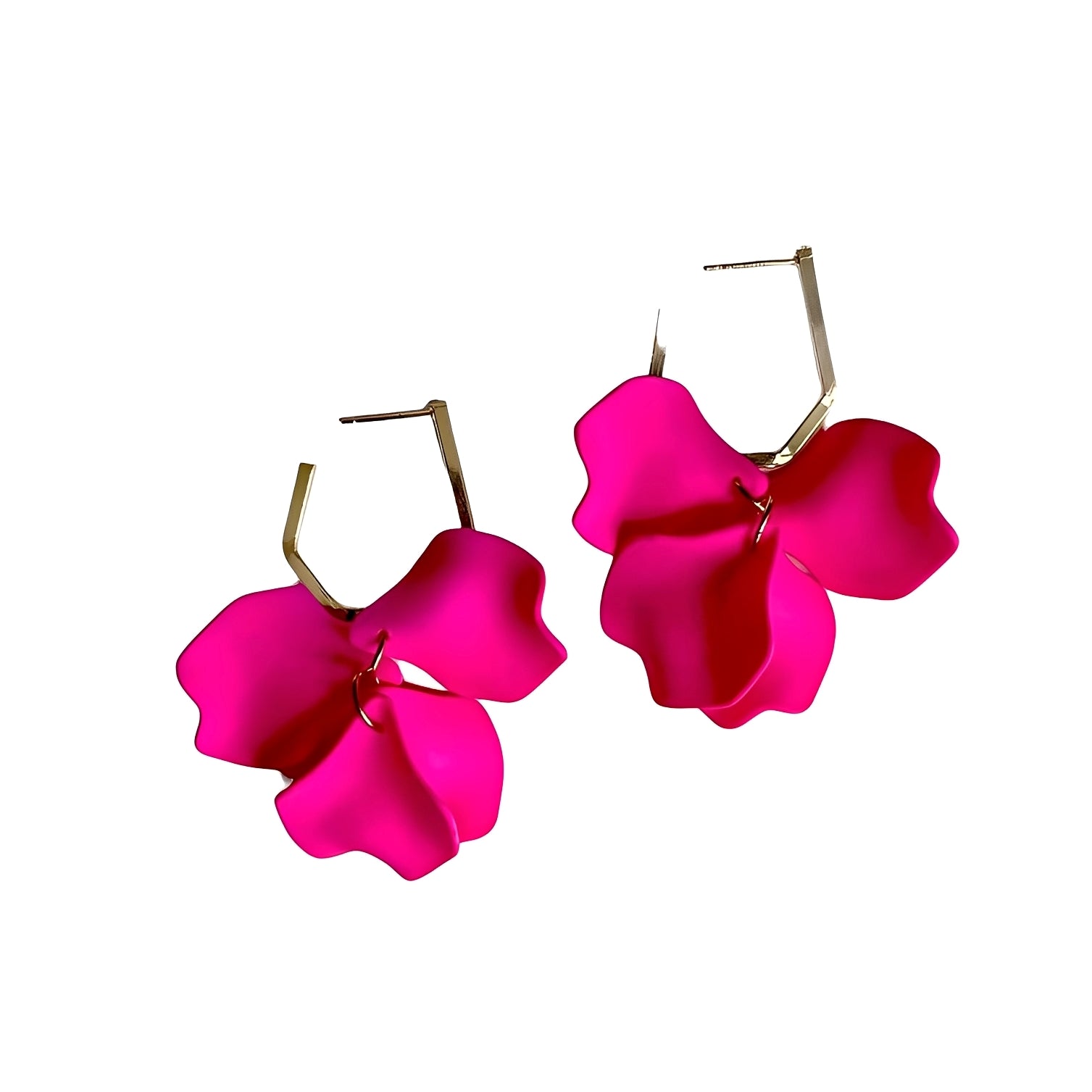 Rosalie – Ohrringe mit Rosenblütenblättern