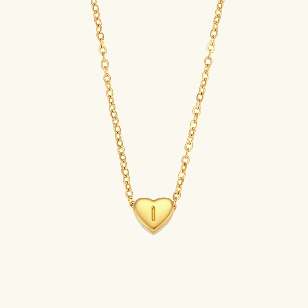 Herz - Initiale Gold Halskette