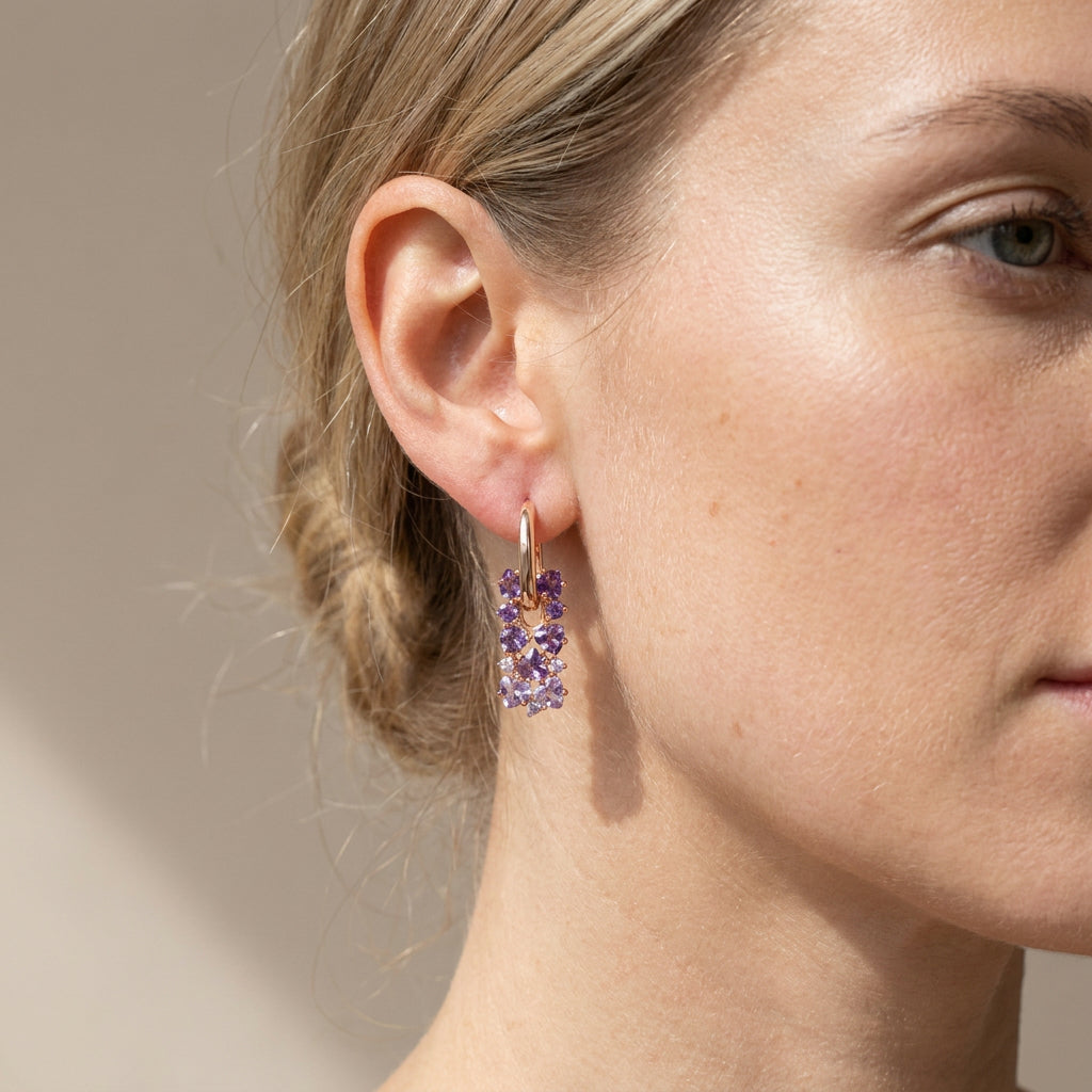 Joshi – Elegante Ohrringe Lila