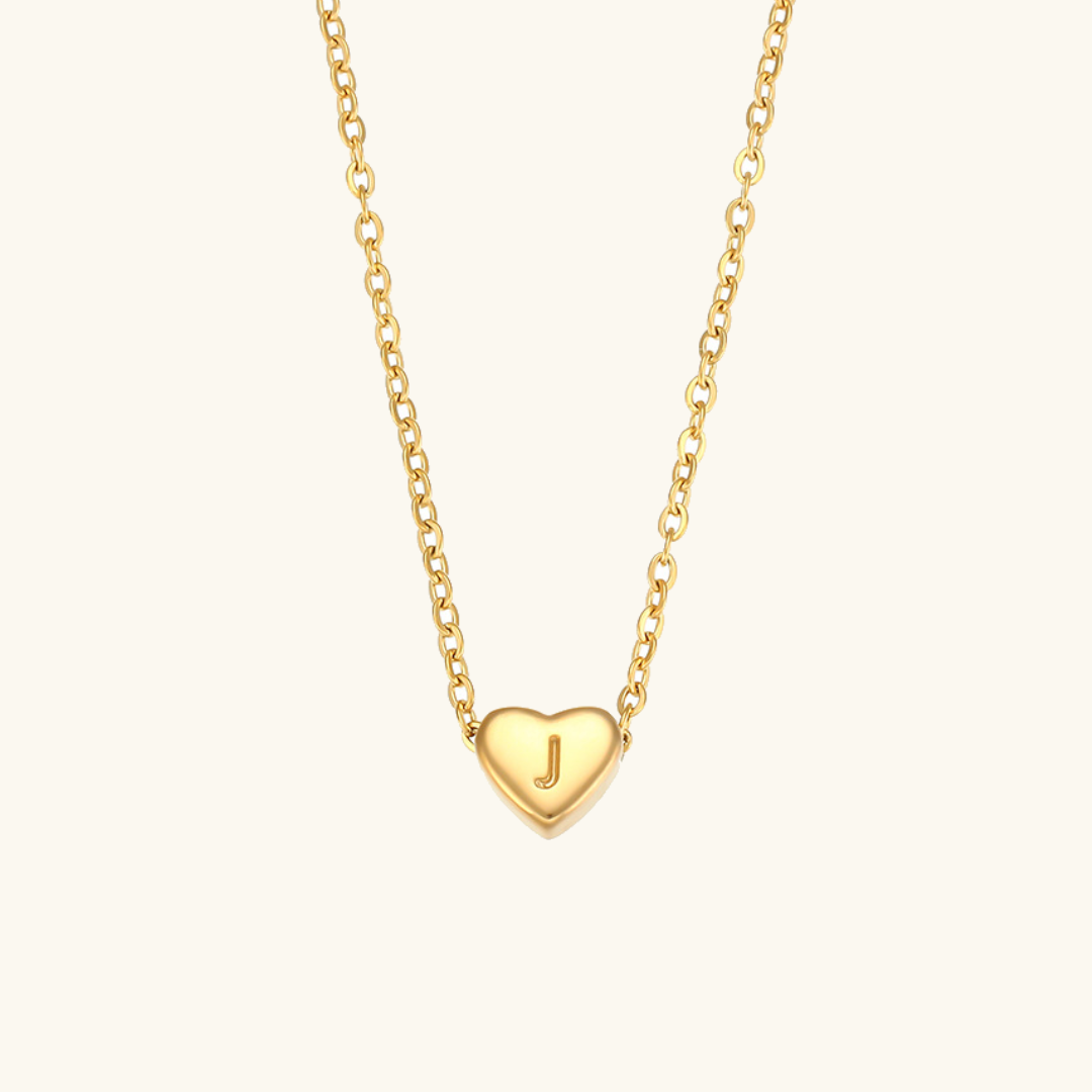 Herz - Initiale Gold Halskette