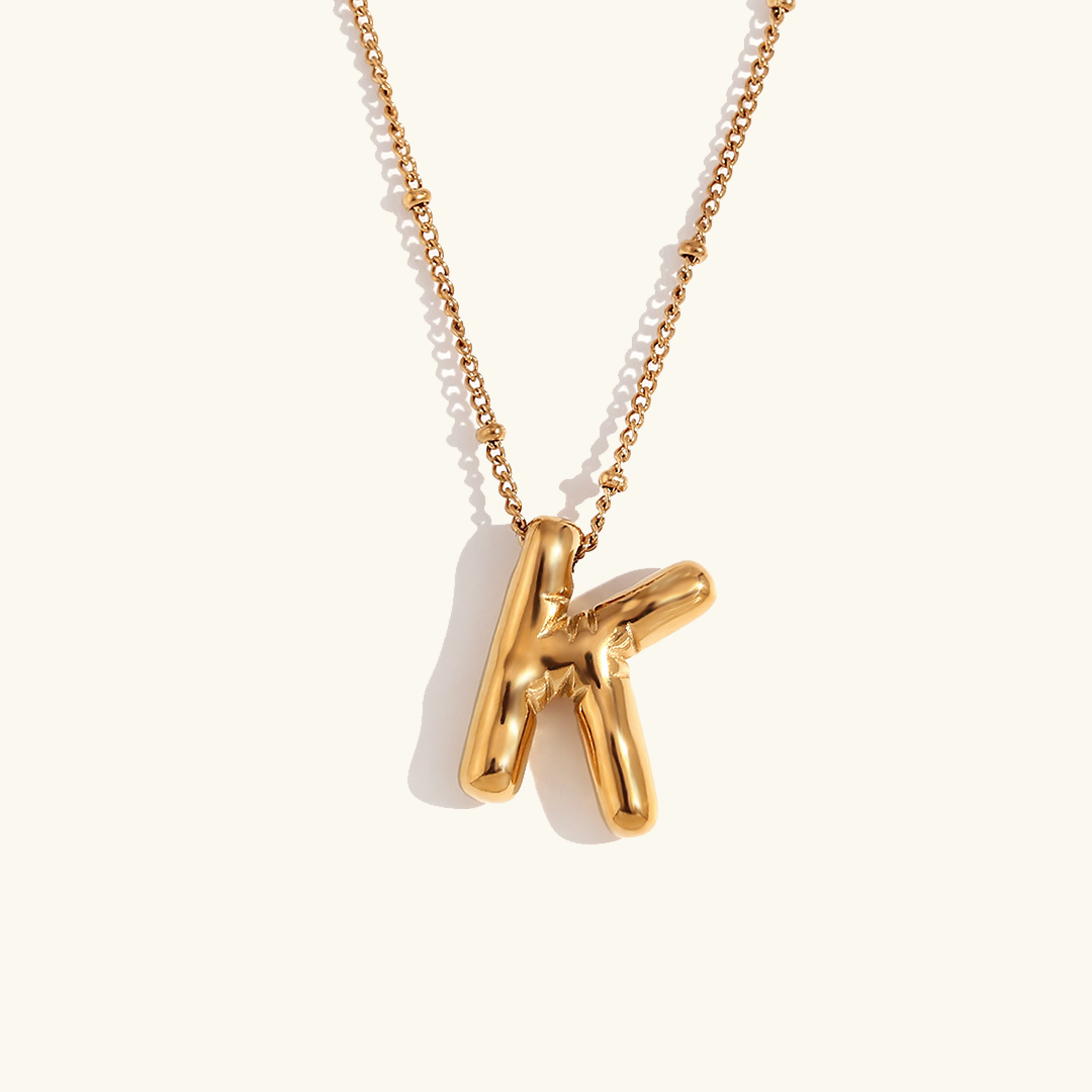Ballon Gold Initiale Halskette