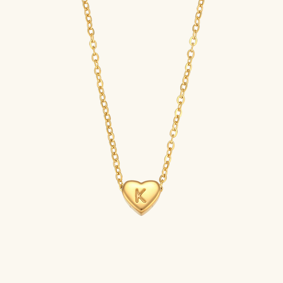 Herz - Initiale Gold Halskette