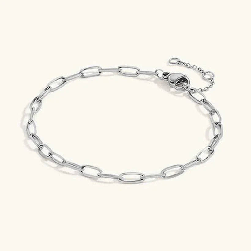 Maybelle – Armband Kette Paperclip aus Gold