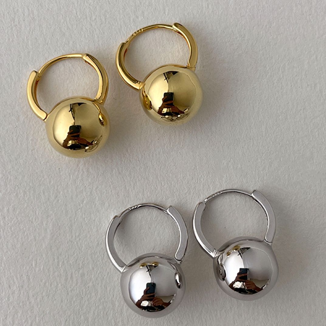 Ellie – Kugel-Ohrringe aus Sterlingsilber mit feinem Stift