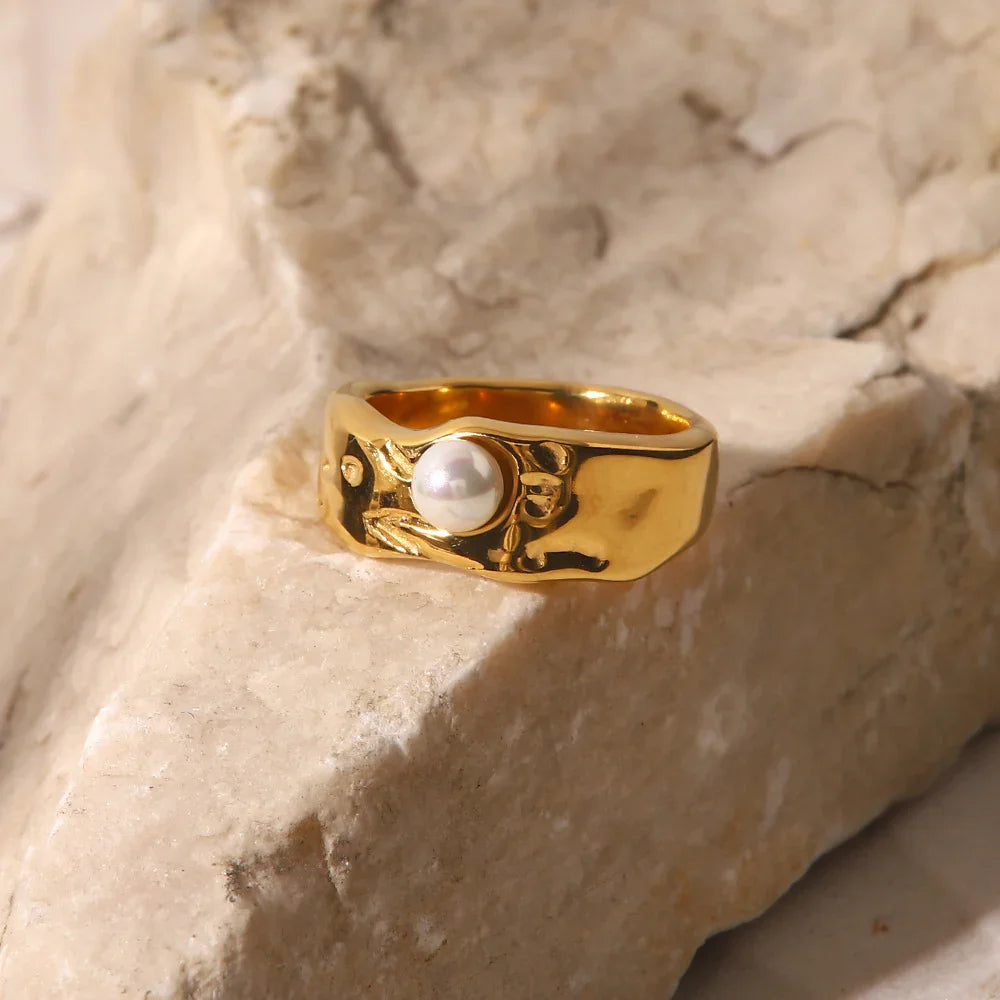 Cerulia – Elegante Süßwasserperlenring