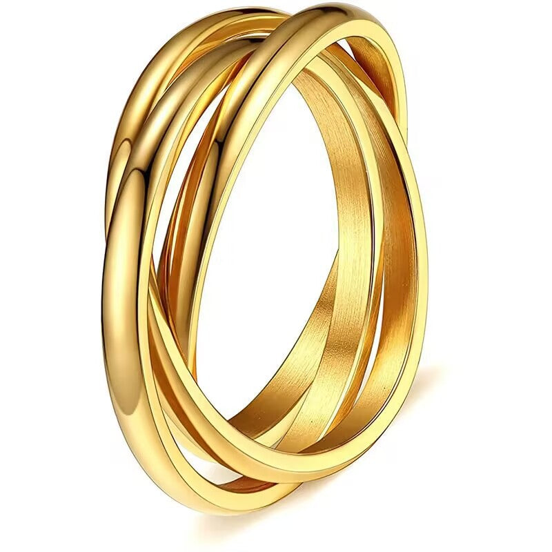 Sansen – Ring Paar Drei Ringe aus Titanstahl