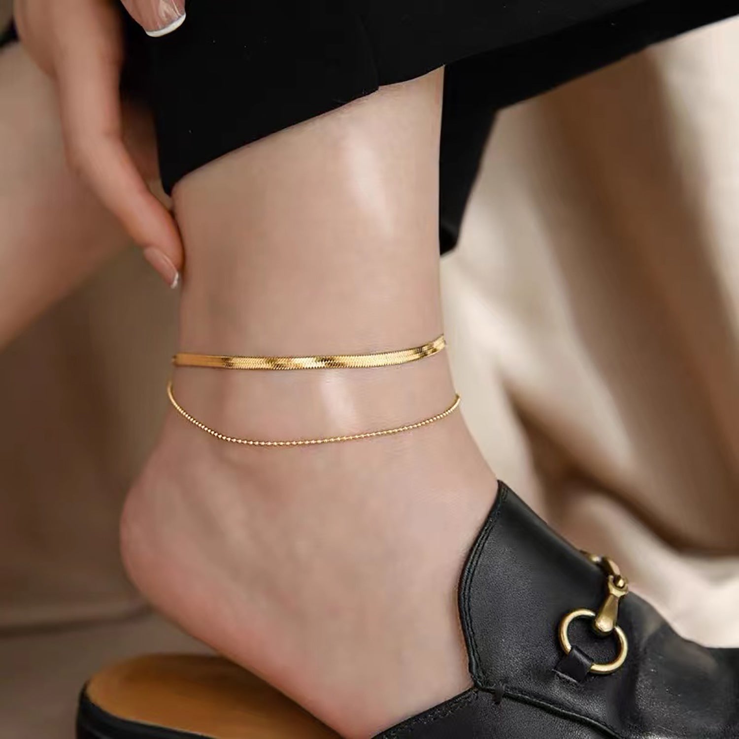 Frida – Knöchel Kette Gold