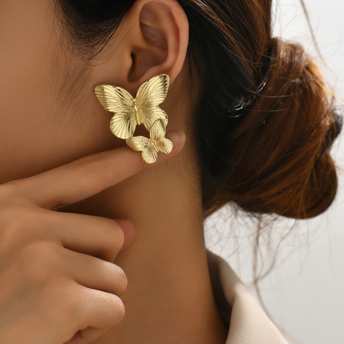 Mariah - Schmetterling Gold Ohrringe