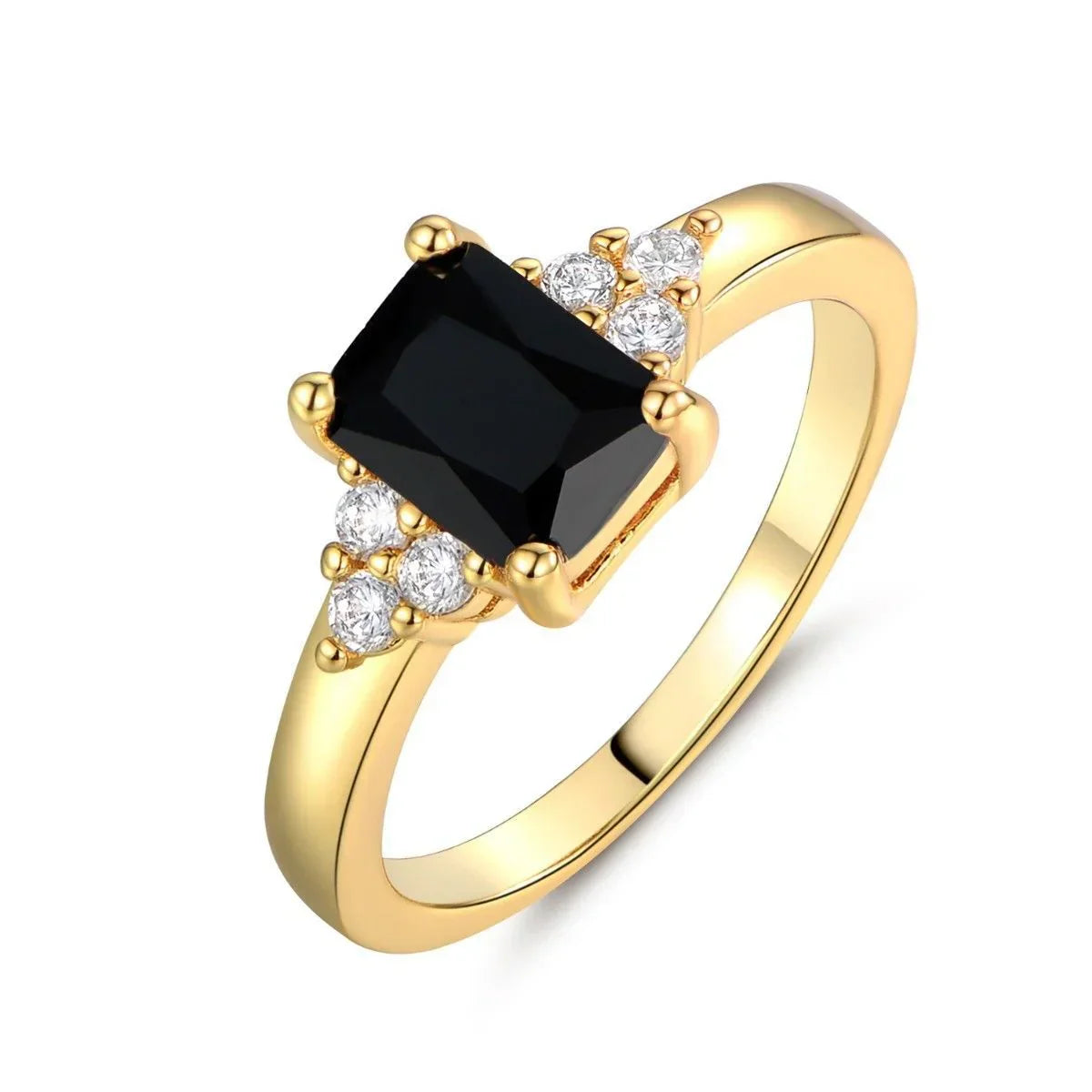 Sophie – Baguette-Ring aus schwarzem Spinell