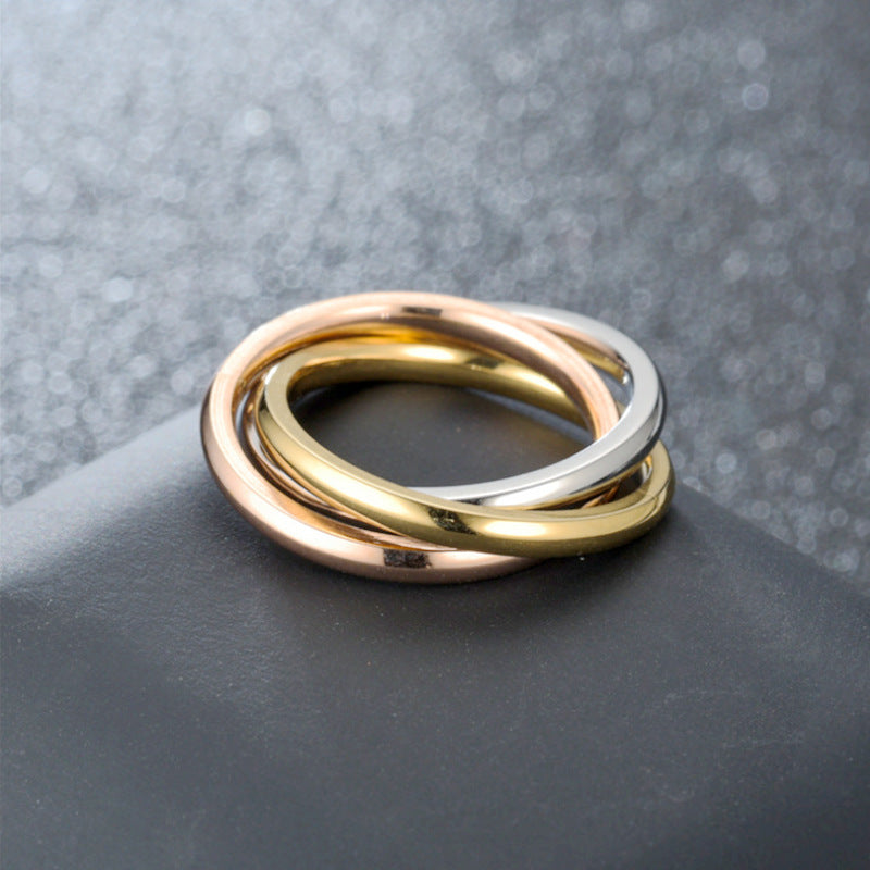 Sansen – Ring Paar Drei Ringe aus Titanstahl