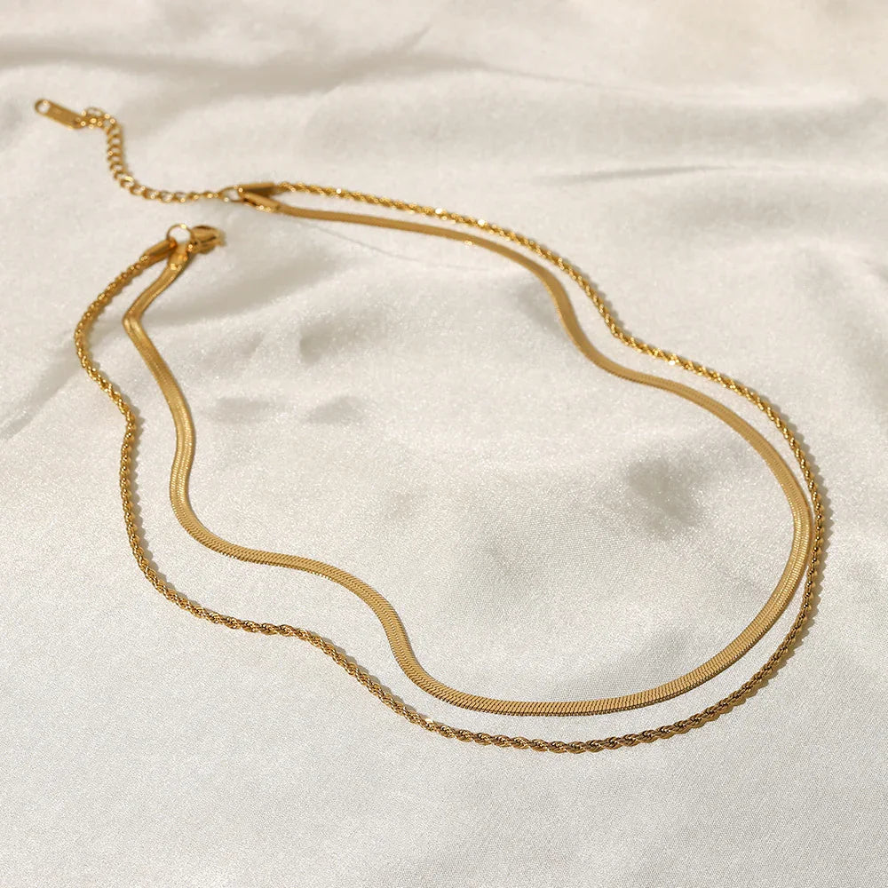 Hailey – Kette Vergoldet Übereinander Elegant