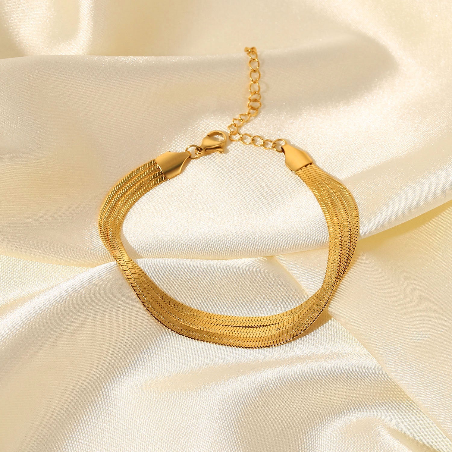 Abela - Fischgräten-Armband 3-lagig