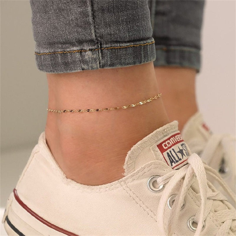 Charlotte – Knöchel Kette Gold
