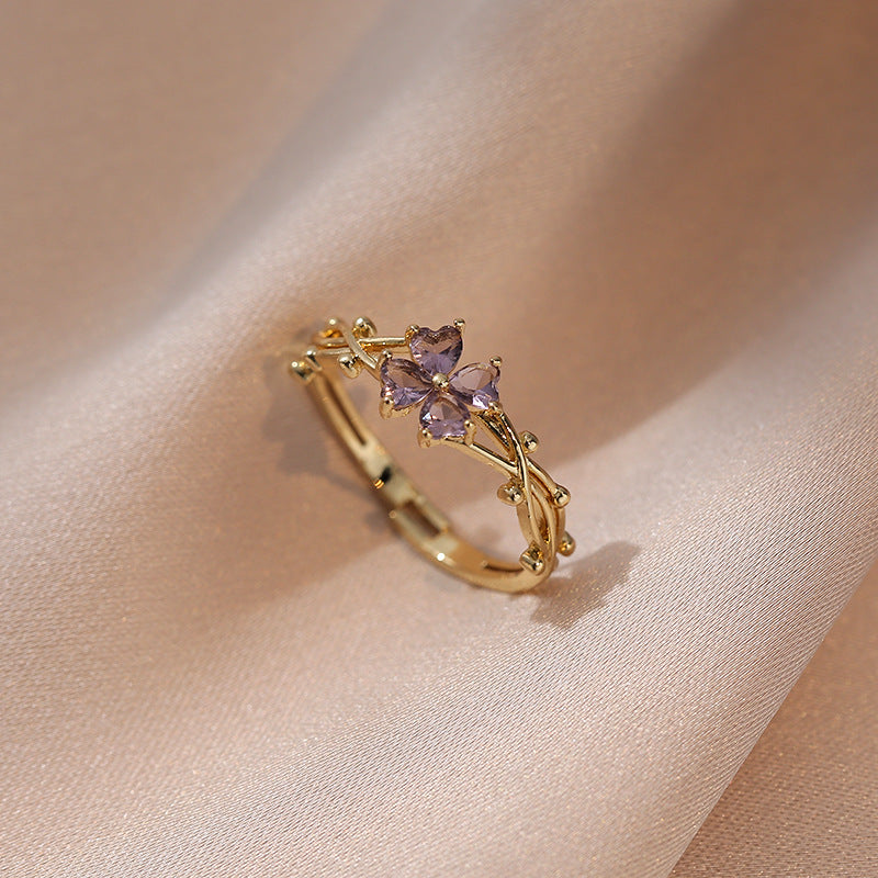 Clara – Verstellbarer Ring aus Zirkon mit glänzendem Finish
