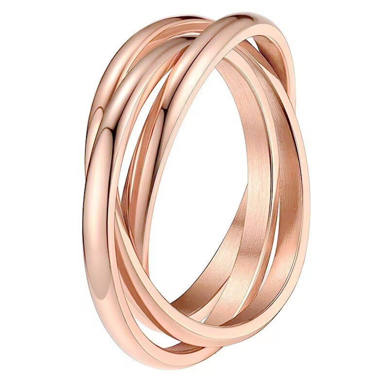 Sansen – Ring Paar Drei Ringe aus Titanstahl