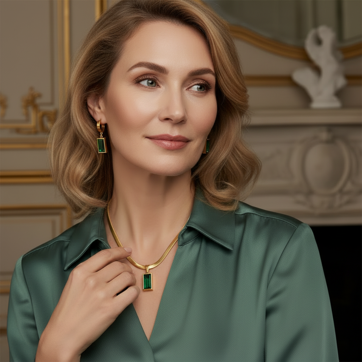 Emmie – Anhänger Emerald und Zirkon