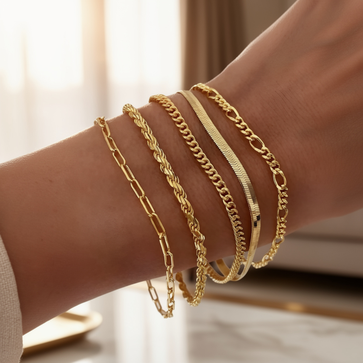Elara – Set Armbänder Minimalistischer Stil für Frauen