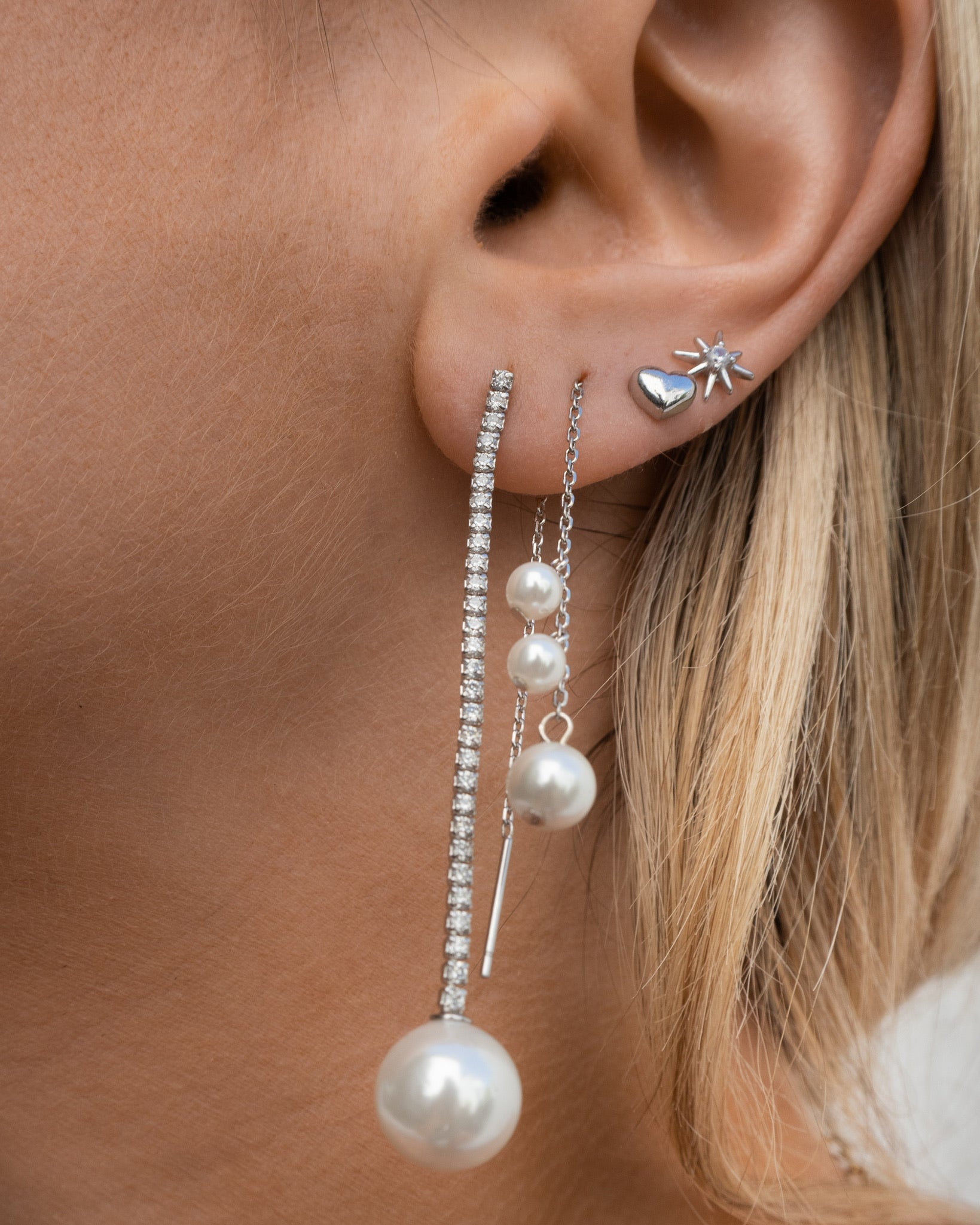 Sterling Silber Mini Herz Ohrstecker