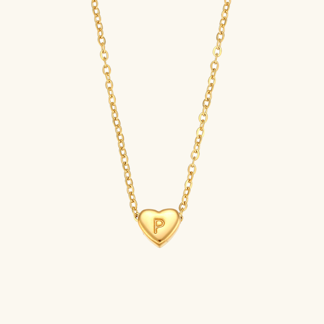 Herz - Initiale Gold Halskette