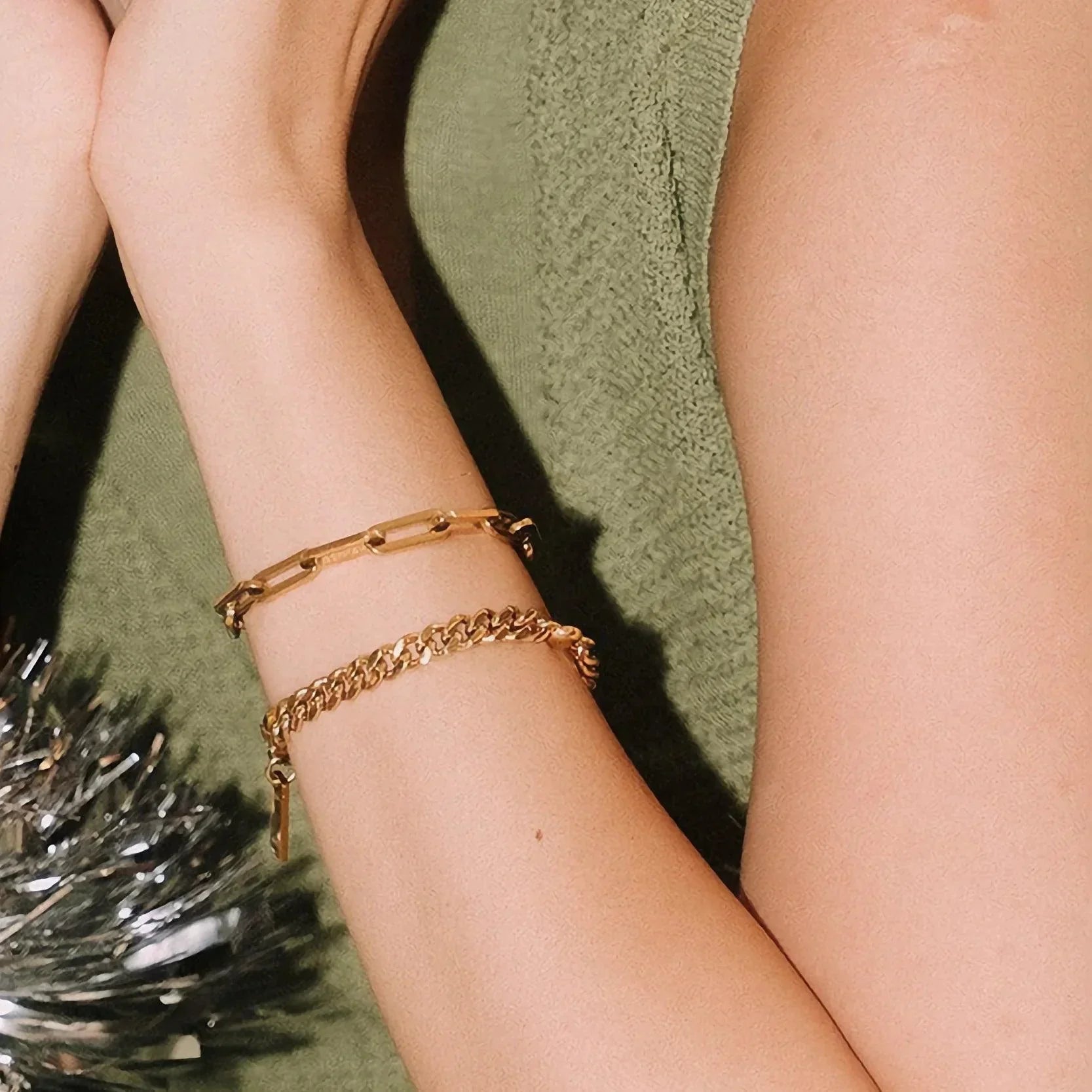 Lina – Armband Kette Paperclip