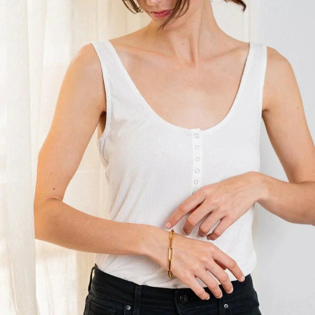 Lina – Armband Kette Paperclip