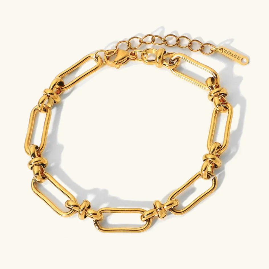 Christina – Collier Paperclip in Gold de Luxe