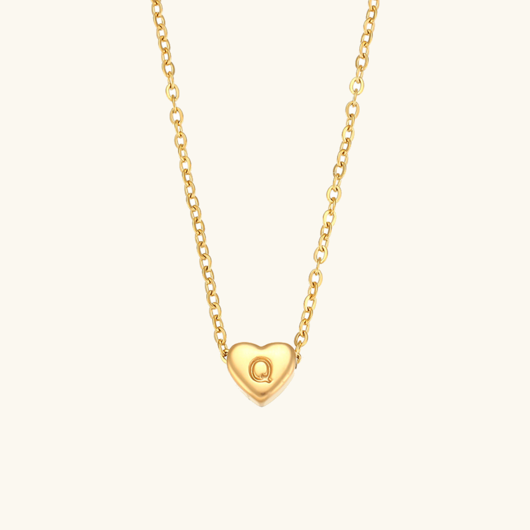 Herz - Initiale Gold Halskette